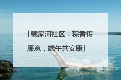 戴家河社区：粽香传廉意，端午共安康