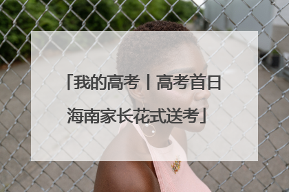 我的高考丨高考首日 海南家长花式送考