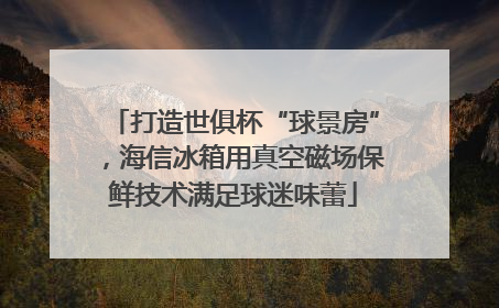 打造世俱杯“球景房”，海信冰箱用真空磁场保鲜技术满足球迷味蕾
