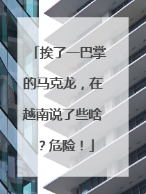 挨了一巴掌的马克龙，在越南说了些啥？危险！