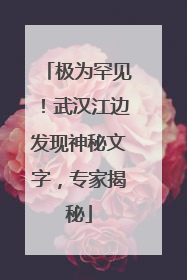 极为罕见！武汉江边发现神秘文字，专家揭秘