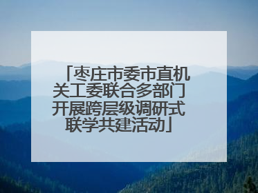 枣庄市委市直机关工委联合多部门开展跨层级调研式联学共建活动