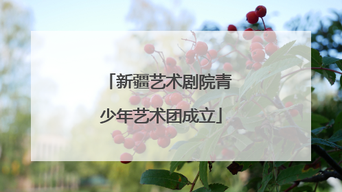 新疆艺术剧院青少年艺术团成立