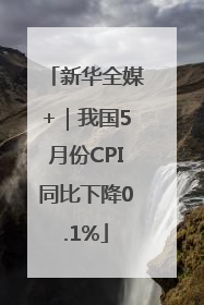 新华全媒+｜我国5月份CPI同比下降0.1%