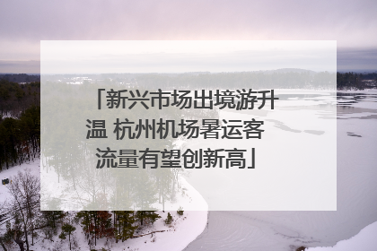 新兴市场出境游升温 杭州机场暑运客流量有望创新高