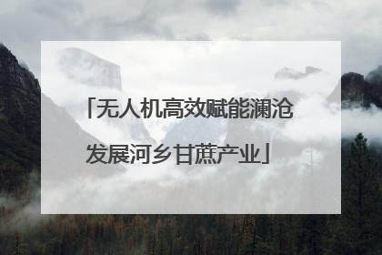 无人机高效赋能澜沧发展河乡甘蔗产业
