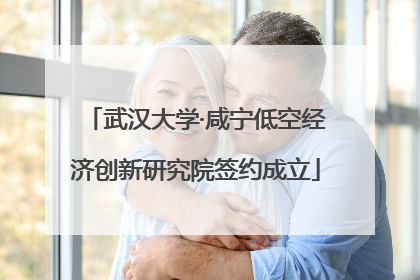 武汉大学·咸宁低空经济创新研究院签约成立