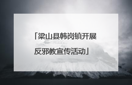 梁山县韩岗镇开展反邪教宣传活动