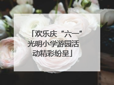 欢乐庆“六一” 光明小学游园活动精彩纷呈