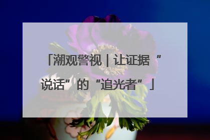 潮观警视｜让证据“说话”的“追光者”