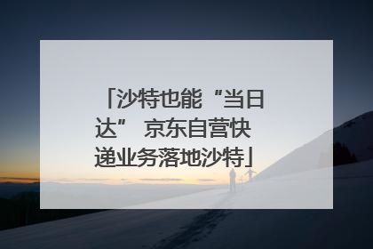 沙特也能“当日达” 京东自营快递业务落地沙特