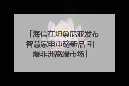 海信在坦桑尼亚发布智慧家电重磅新品 引爆非洲高端市场