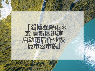 淄博强降雨来袭 高新区迅速启动雨后作业恢复市容市貌