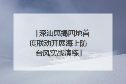 深汕惠揭四地首度联动开展海上防台风实战演练