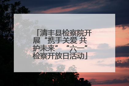 清丰县检察院开展“携手关爱 共护未来”“六一”检察开放日活动