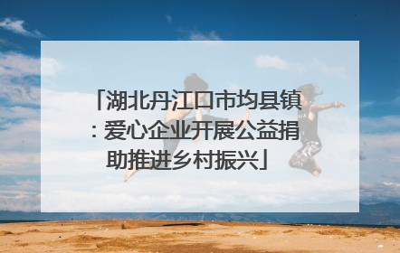 湖北丹江口市均县镇：爱心企业开展公益捐助推进乡村振兴