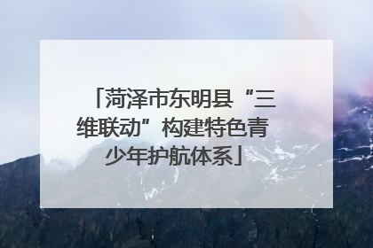 菏泽市东明县“三维联动”构建特色青少年护航体系