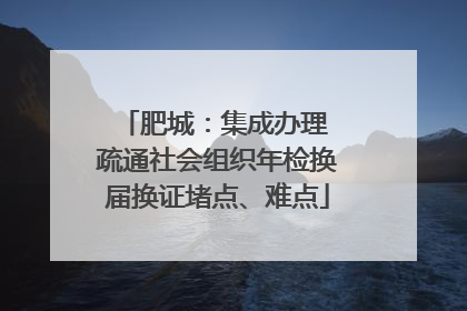 肥城：集成办理 疏通社会组织年检换届换证堵点、难点
