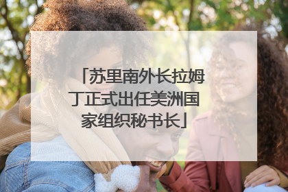 苏里南外长拉姆丁正式出任美洲国家组织秘书长