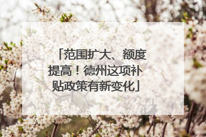 范围扩大、额度提高！德州这项补贴政策有新变化