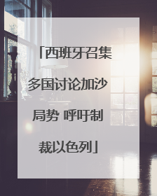 西班牙召集多国讨论加沙局势 呼吁制裁以色列