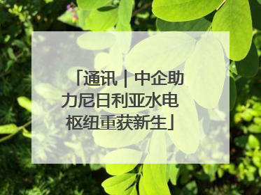 通讯｜中企助力尼日利亚水电枢纽重获新生