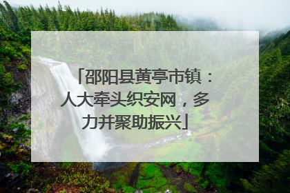 邵阳县黄亭市镇：人大牵头织安网，多力并聚助振兴