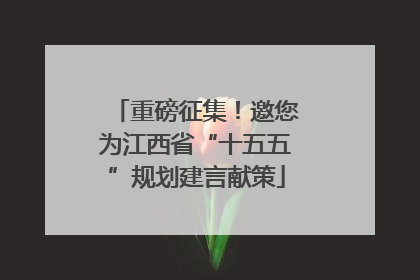 重磅征集！邀您为江西省“十五五”规划建言献策