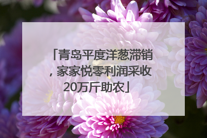 青岛平度洋葱滞销，家家悦零利润采收20万斤助农