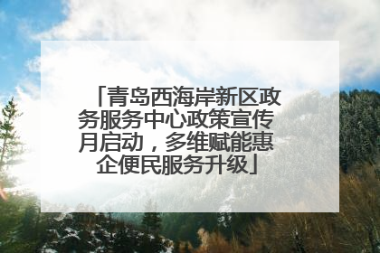 青岛西海岸新区政务服务中心政策宣传月启动，多维赋能惠企便民服务升级