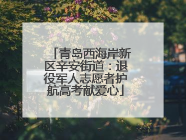 青岛西海岸新区辛安街道：退役军人志愿者护航高考献爱心