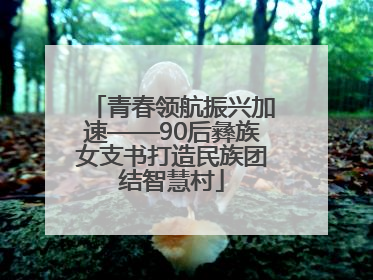 青春领航振兴加速——90后彝族女支书打造民族团结智慧村