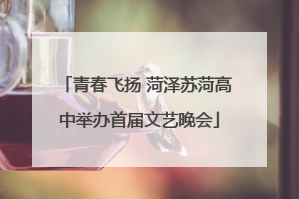 青春飞扬 菏泽苏菏高中举办首届文艺晚会