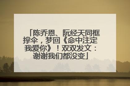 陈乔恩、阮经天同框撑伞，梦回《命中注定我爱你》！双双发文：谢谢我们都没变