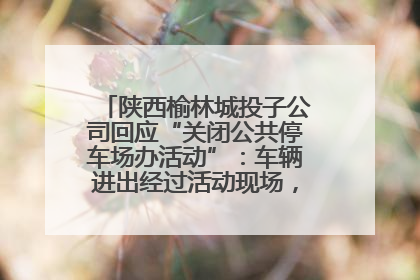 陕西榆林城投子公司回应“关闭公共停车场办活动”：车辆进出经过活动现场，为安全临时关闭