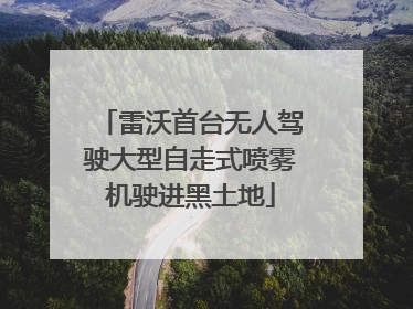 雷沃首台无人驾驶大型自走式喷雾机驶进黑土地