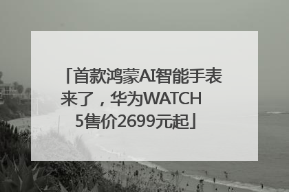 首款鸿蒙AI智能手表来了，华为WATCH 5售价2699元起
