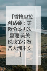 香格里拉对话会：美欧分歧再次显现 美关税政策引发各大洲不安