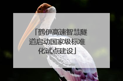 鹤伊高速智慧隧道启动国家级标准化试点建设