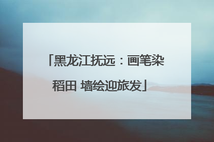 黑龙江抚远：画笔染稻田 墙绘迎旅发