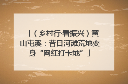 （乡村行·看振兴）黄山屯溪：昔日河滩荒地变身“网红打卡地”