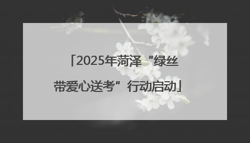 2025年菏泽“绿丝带爱心送考”行动启动