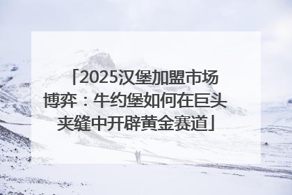 2025汉堡加盟市场博弈：牛约堡如何在巨头夹缝中开辟黄金赛道